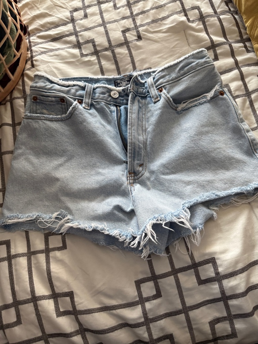 Abercrombie & Fitch Light Blue Denim Cutoff Shorts